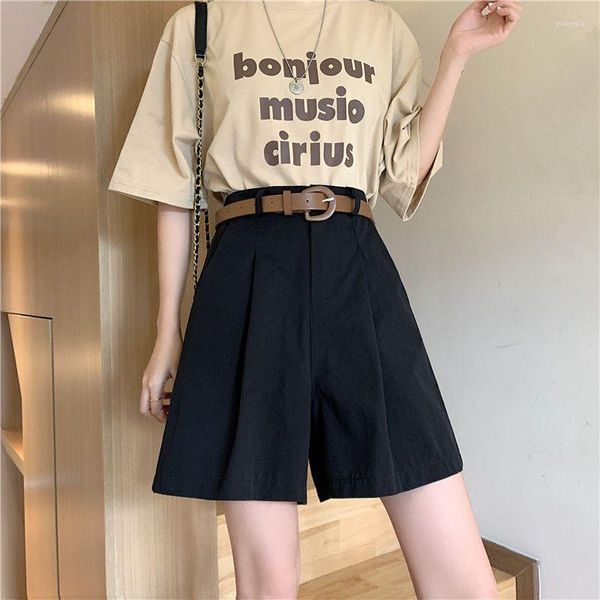 Frauen Shorts Damen Baumwolle Sommer Koreanischen Stil Elegante Mode Hohe Taille Arbeitskleidung Mini Hosen Casual Lose Gym Frauen Tanzen ins