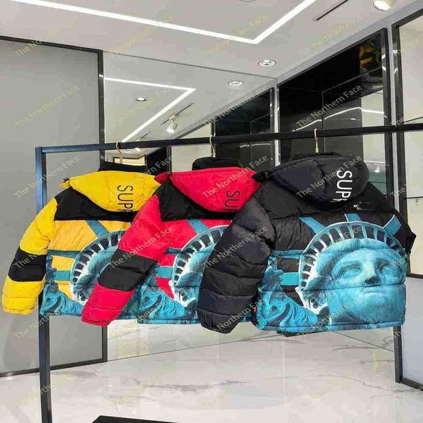 Parkas masculinas North the Face Jacket x Estátua da Liberdade Jaquetas Puffer Masculinas Designer Real Outdoor Windbreaker Supre Me Fw19 Week 10 x the Baltoro Jacket6brk