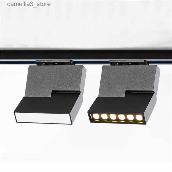 Plafoniere in alluminio 12W pieghevole faretto a binario leggero a LED AC110V 220V LED lampada a binario a soffitto proiettore per negozi di abbigliamento per la casa Decor Q231012