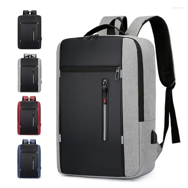 Mochila resistente ao desgaste à prova d'água bolsa de ombro masculina de 15,6 polegadas laptop multifuncional USB escola de grande capacidade