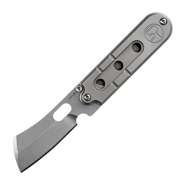Portachiavi mini coltello da tasca con lama in titanio S35VN di marca all'ingrosso CNC per sopravvivenza di salvataggio in campeggio all'aperto