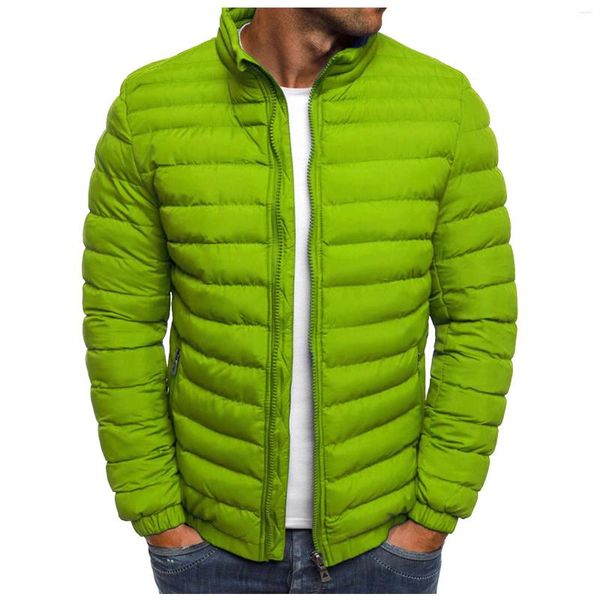 Jaquetas masculinas inverno para homens mens olive chuva jaqueta zíper outono para baixo bolso
