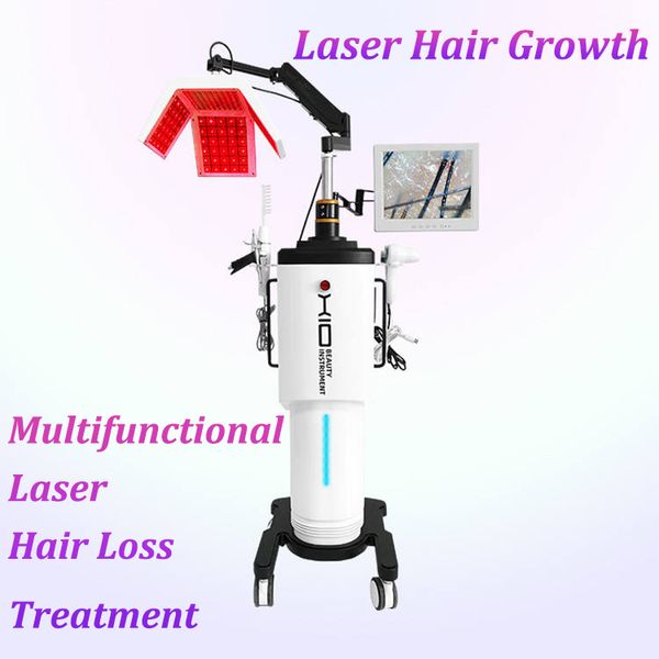 Вертикальный аппарат для лечения роста волос, лазерная терапия, инфракрасный прибор для ускорения роста волос, утолщение волос, длина волны 670 нм, косметическое оборудование