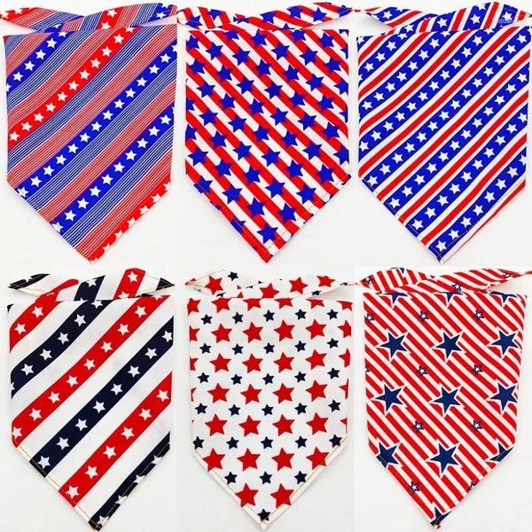 Abbigliamento per cani 100 pz/lotto Pet Puppy Cat Star Flag Bandane Collare Sciarpa Y80706 Può Scegliere il Colore