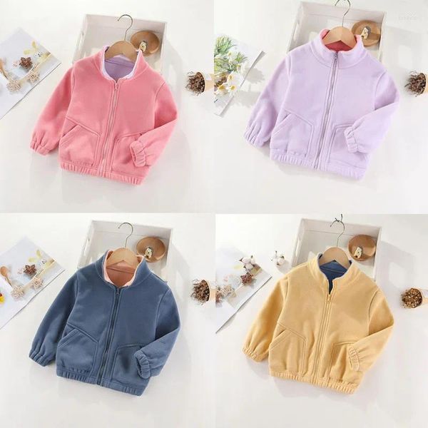 Jacken 2023 Frühling Fleece Volle Hülse Für Jungen Polar Fleese Mäntel Kleinkind Kinder Oberbekleidung Mädchen Winter Koreanische Kleidung Säuglings