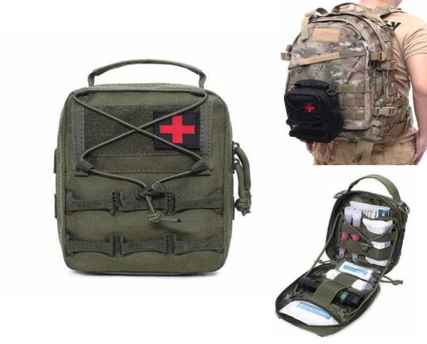 Bolsa médica tática molle bolsa kits de primeiros socorros ao ar livre caça carro casa acampamento emergência exército edc pacote de ferramentas de sobrevivência q07216739038