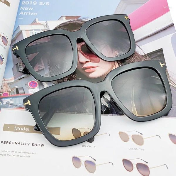 Sonnenbrille Evove Übergroße Männer Frauen 150 mm breite Sonnenbrille für Frauen Schwarz Braun Großes Gesicht Unisex Quadratisches klassisches Design