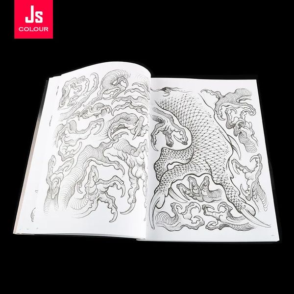 Tattoo Books est Tattoo Book Album Dragon Claws Accessorio per tatuaggi per body art Modello Clear Line Design Template Tattoo Beginners Teaching 231012