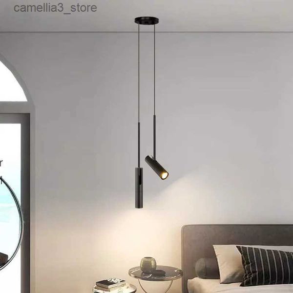 Plafoniere Nordic Minimalista Lampadario a Led Angolo regolabile Faretto Camera da letto Lettura Soggiorno Lampadari Decor Appeso Luci da comodino Q231012