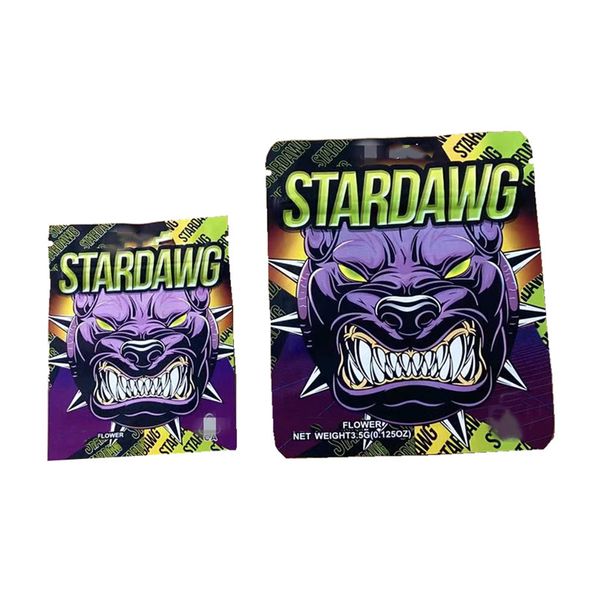 stardawg Verpackungsbeutel Blumen Nettogewicht 3,5 g Pakete Leere trockene Blumenverpackung Verpackung Plastiktüte Mylar