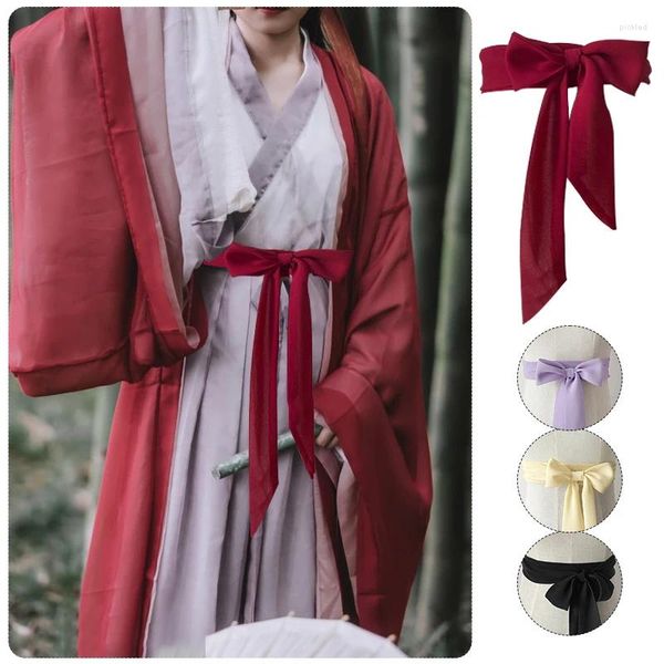 Gürtel Traditioneller chinesischer Hanfu-Wartegürtel 200 cm Sommer-Chiffon-Kleid-Dekor-Bund Einfarbige Schnürband-Schärpenriemen