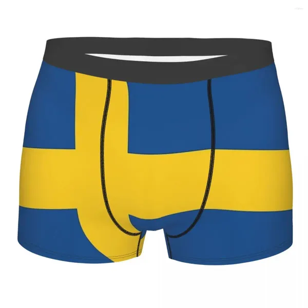 Трусы с флагом Швеции, хлопковые трусы, мужское нижнее белье, сексуальные шорты для гордости, трусы