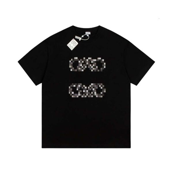 Loewee Designer T-shirt Original Qualität Sommer Neue Mosaik T-shirt Unisex Mode Marke Baumwolle Kurzarm Locker Und Bequem