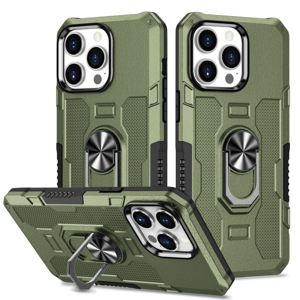 Чехлы для телефонов для Iphone 15 14 13 12 11 Mini Plus Max X XR XS 8 7 Armor Kickstand Противоударный чехол с кольцом Роскошный чехол