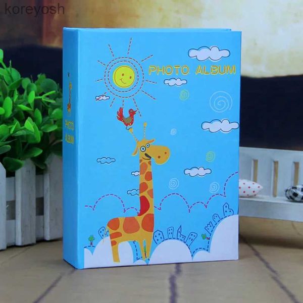 Álbuns livros 6 polegadas 100 folhas 4 estilos de inserção estilo crescimento infantil criativo bebê fofo girafa urso elefante álbum de fotos l231012