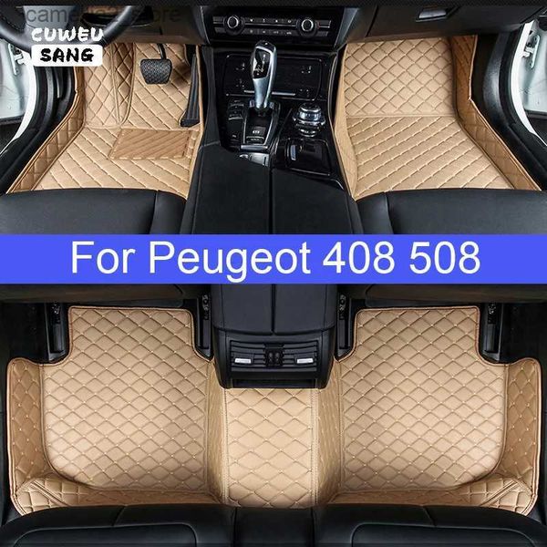 Коврики CUWEUSANG Пользовательские автомобильные коврики для Peugeot 408 508 Foot Coche Аксессуары Ковры Q231012