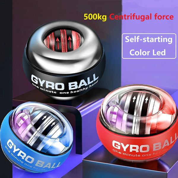 Power Wrists LED Wrist Power Hand Ball Zugseil Start Gyro Powerball Gym Home Arm Hand Muscle Force Trainer Übungs-Workout-Ausrüstung 231012