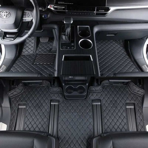 Fußmatten Teppiche Maßgeschneiderte Auto-Fußmatten für Toyota Sienna 2021 2022 Siebensitzer-Autos Autoteppiche Teppiche Zubehör Styling Innendetails Teile Q231012