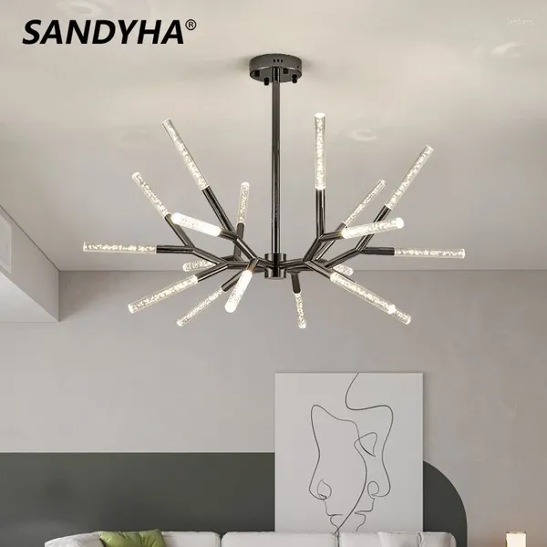Люстры Nordic Art LED Постмодернистские дизайнерские акриловые подвесные светильники для ветвей зала Роскошные лампы для гостиной Светильники 2023