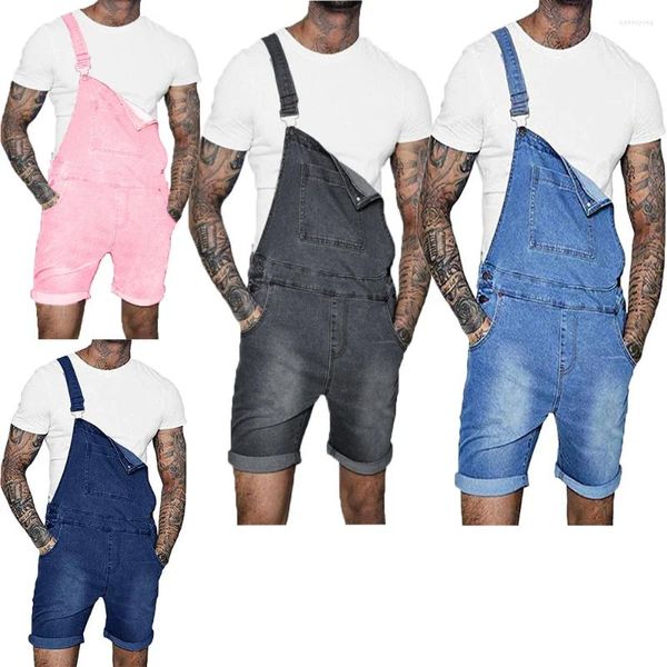 Männer Jeans 2023 Mode Mann Strap Loop Rand Demin Playsuits Weibliche Overalls Lätzchen Arbeitskleidung Denim Overall-spielanzug Mit Tasche