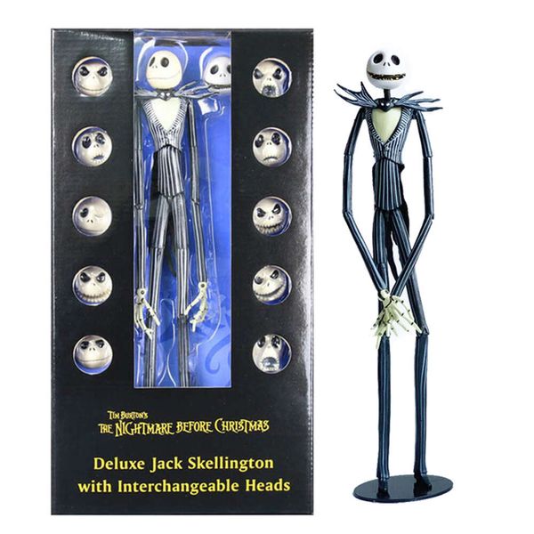 Maskottchen kostümiert den Albtraum vor Weihnachten Jack Chair Special Jack Skellington Figur PVC Actionfiguren Modell Spielzeug Gelenkbewegliche Puppe