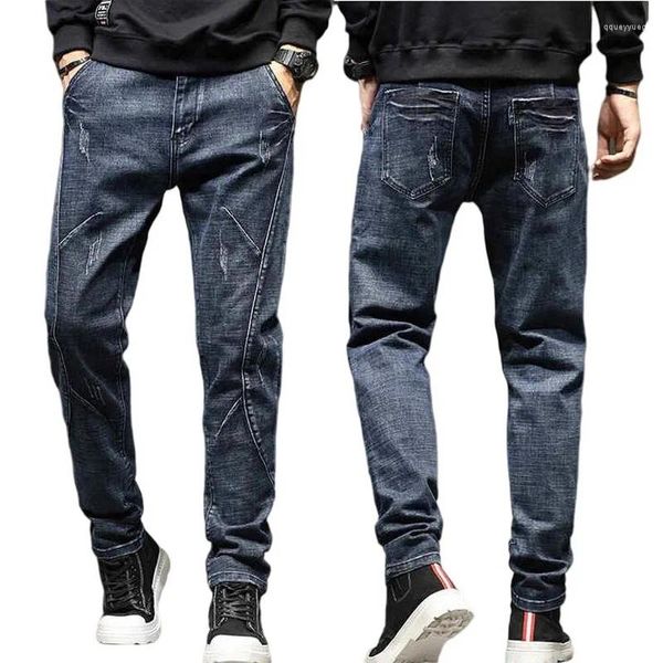 Jeans da uomo Pantaloni denim alla moda da uomo Pantaloni jeans dritti larghi taglie forti Cowboy maschile oversize Designer classico