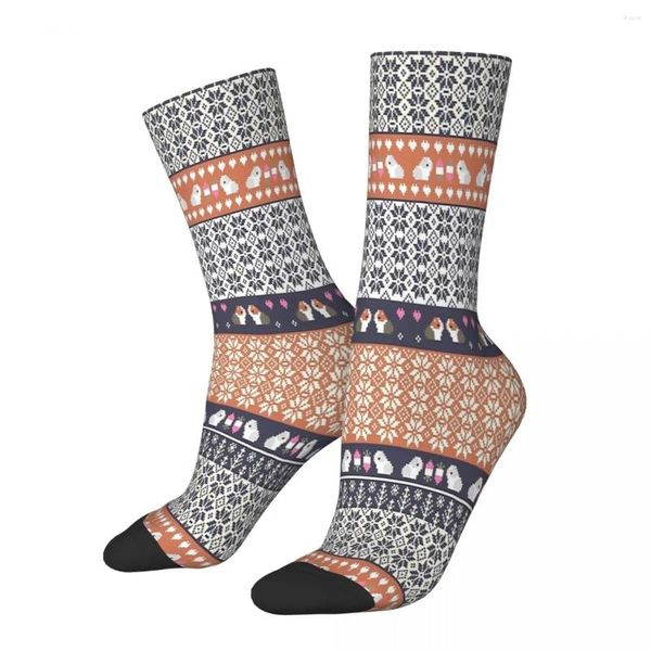 Erkek Çoraplar Noel Kazak Deseni Gine Domuz Cavia Porcellus Hayvan Erkek Erkek Kadınlar Sonbahar Çorapları Harajuku