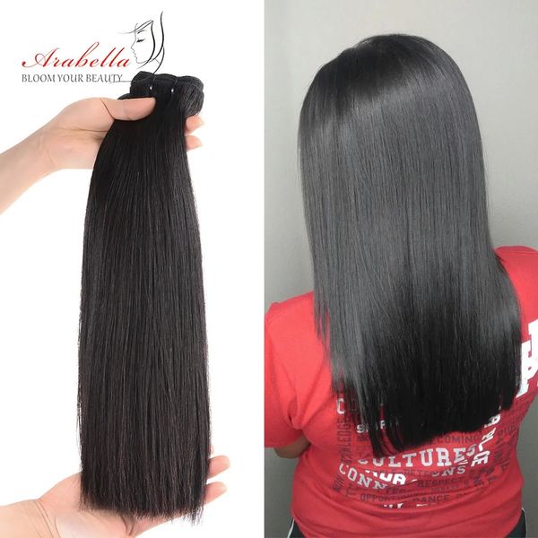 Wigs de renda Human Super Double Duir Virgin Facles Arabella Brasilian Cabelo liso com 4x4 Laceclosure transparente 231011