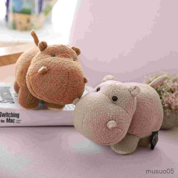 Forniture di giocattoli di Natale 20 cm Testa grande Ippopotamo Peluche Morbido cartone animato Animale Ippopotamo Bambola di pezza Carino Decorazione della casa Bambino Bambini Regalo di Natale R231012