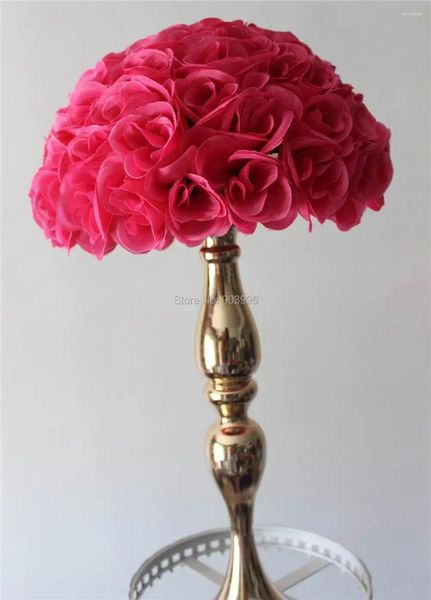 Flores decorativas 30cm ameixa interior plástico flor bola-beijando bola de decoração de casamento