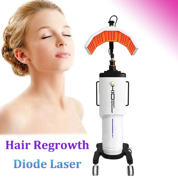 OEM cabelo LED luz diodo tratamento de perda de cabelo crescer crescimento equipamento a laser 650nm máquina de recrescimento de cabelo para todos os tipos de couro cabeludo mulheres homens