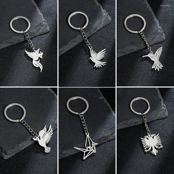 Schlüsselanhänger Tier Vogel Adler Schlüsselanhänger Halter für Männer Edelstahl Kette Schlüsselanhänger Autoschlüssel Schlüsselanhänger personalisiert mit