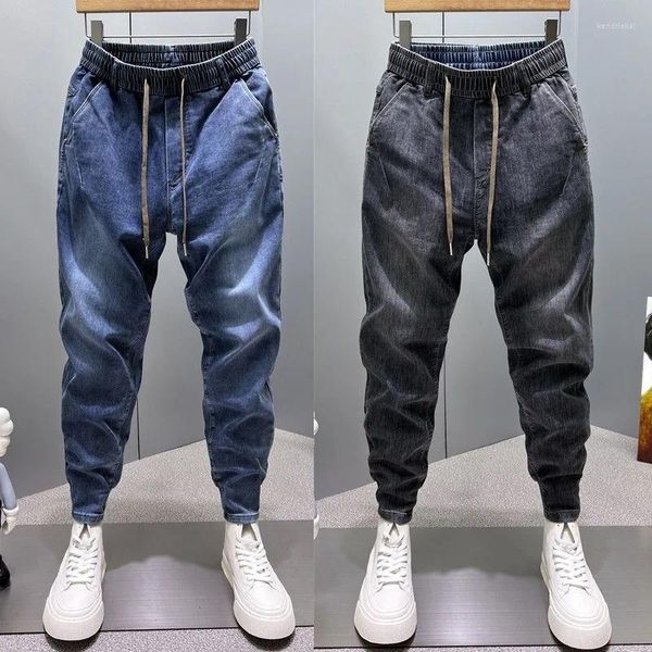 Erkekler Kot Sıradan Gradyan Gri Erkekler Moda Gevşek Hip Hop Harem Pantolon Sonbahar Gençlik Açık Mekan Joggers Erkek Pantolon Tasarımcı Sokak Giyim