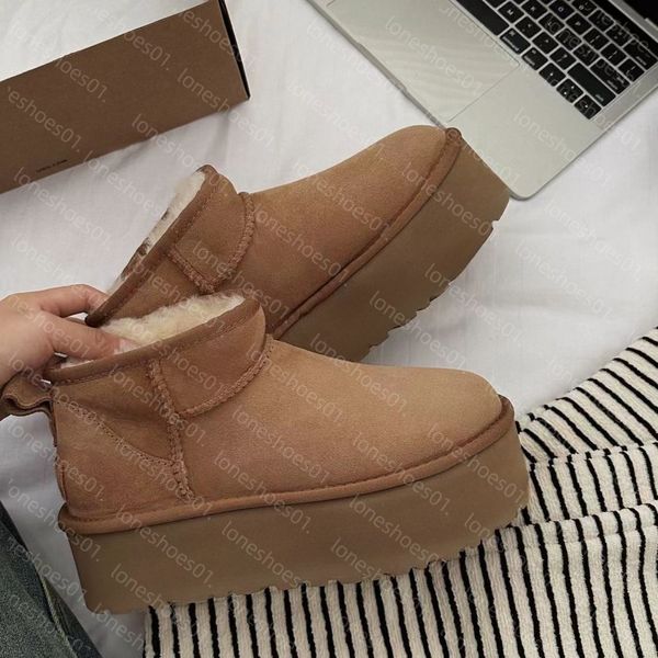 Designer sapatos Austrália mulheres botas de inverno Tasman fur slides ugh luxo mini bota plataforma clássica botas camurça lã conforto inverno pelúcia tornozelo botas curtas