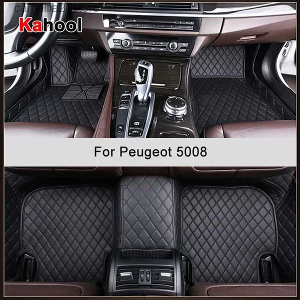 Fußmatten Teppiche KAHOOL Maßgeschneiderte Auto-Fußmatten für Peugeot 5008 Autozubehör Fußteppich Q231012