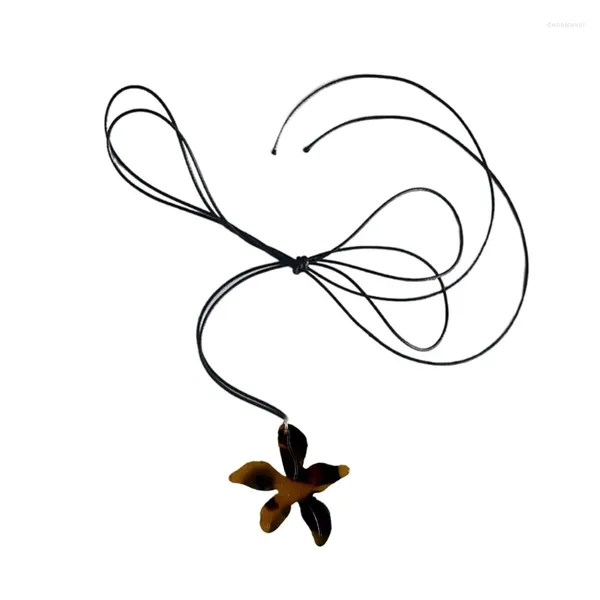 Ожерелья с подвесками, нерегулярные янтарные подвески, длинная веревка, цепочка на шею, ювелирное изделие, подарок F19D