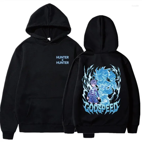 Erkek Hoodies Killua Hoodie Streetwears Erkek Kadınlar Sıradan X Gözler Sokak Tarzı Drop Giyim