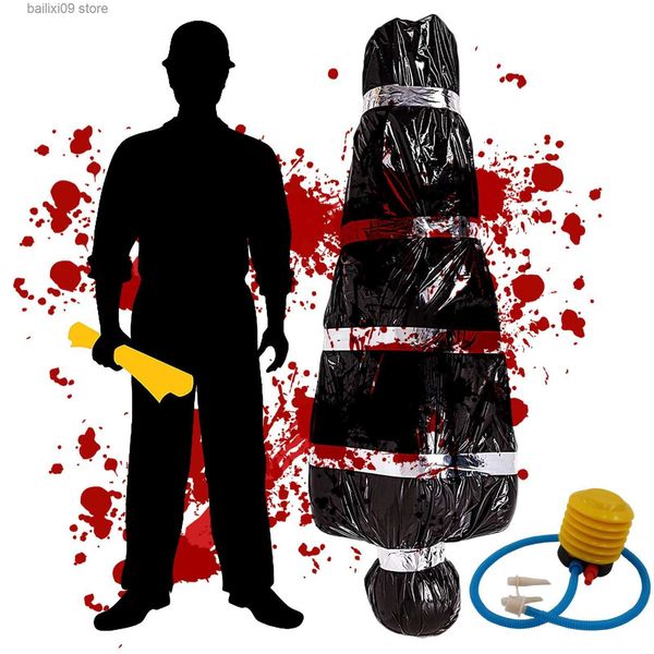 Outros suprimentos para festas de eventos Halloween Dead Body Prop Halloween Decorações ao ar livre Cadáver falso em um saco Decoração de festa de Halloween Interior Árvore ao ar livre T231012