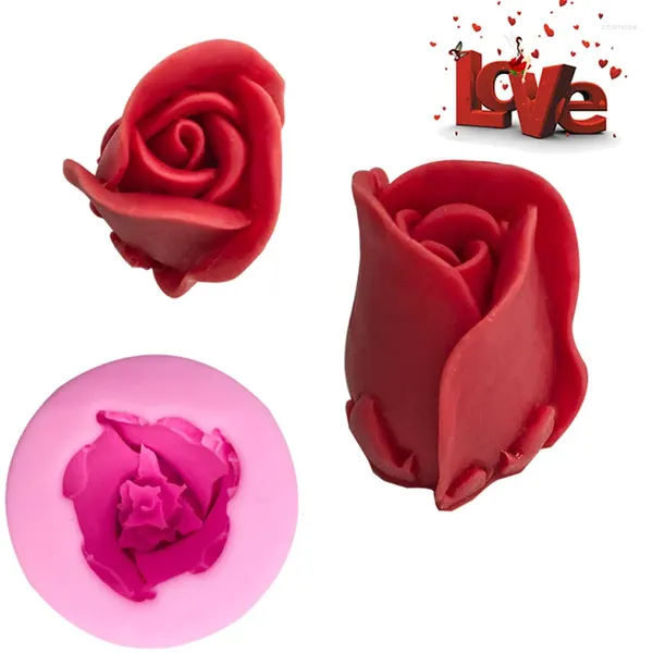 Stampi da forno Big Rose Love Silicone Fondente Sapone Stampo per torta 3D Cupcake Jelly Candy Zucchero Decorazione Bakeware X056