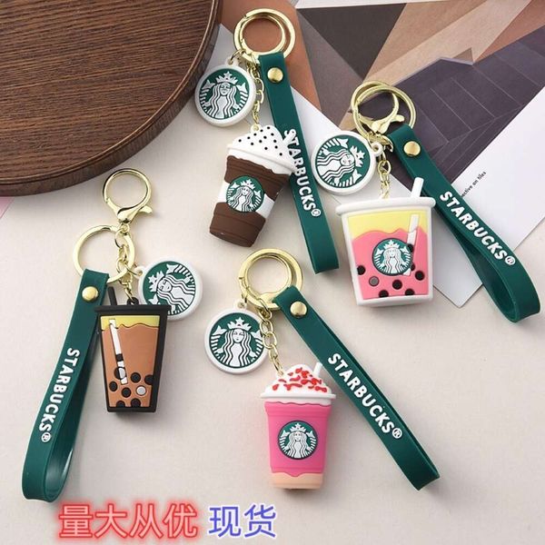 Neue Milch Tee Tasse Starbucks Schlüsselbund Kreative Eis Schlüsselbund Anhänger Auto Tasche Anhänger Geschenk