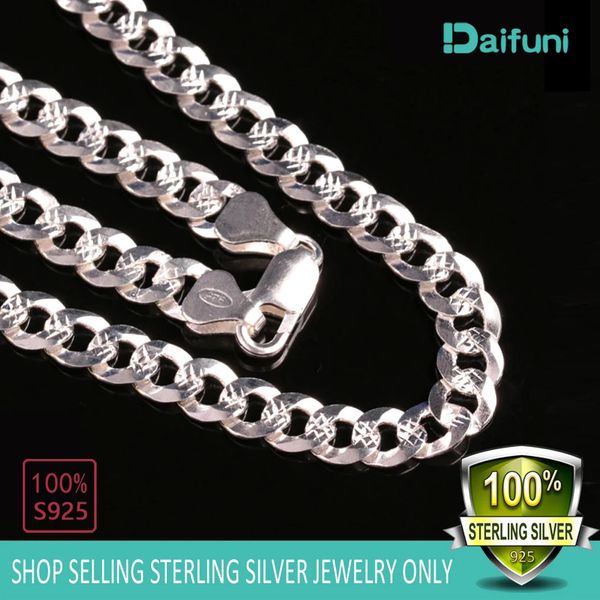 Colares Pingente Daifuni S925 Sterling Silver Miami Colar 5mm Mulher e Homens Cantor Sideways Figaro Chain Cuban Hip-Hop Style Party Jóias 231012