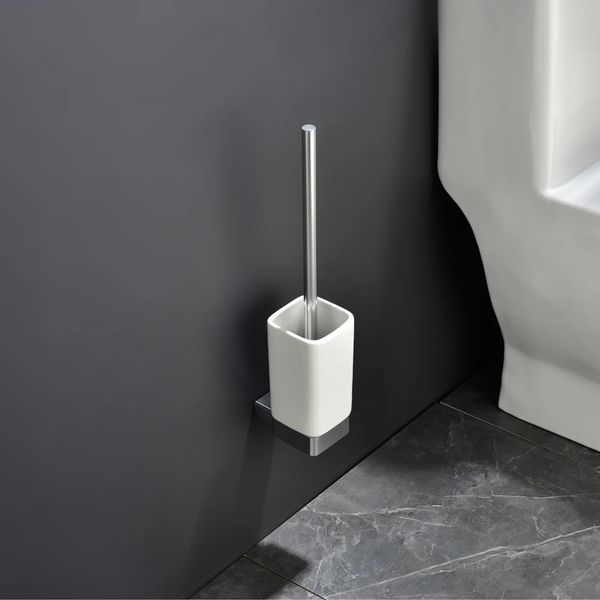 Porta scopini Porta scopini in alluminio Accessori per il bagno Porta bicchieri in ceramica a parete per scopino con manico in alluminio WC pulito 231012