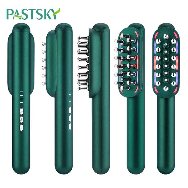 Escovas de cabelo RF Crescimento do Cabelo Massagem Pente EMS Estimular o Crescimento do Couro Cabeludo Massageador Radiofrequência LED Terapia de Luz Escova de Cabelo Anti Perda de Cabelo Cuidados 231012