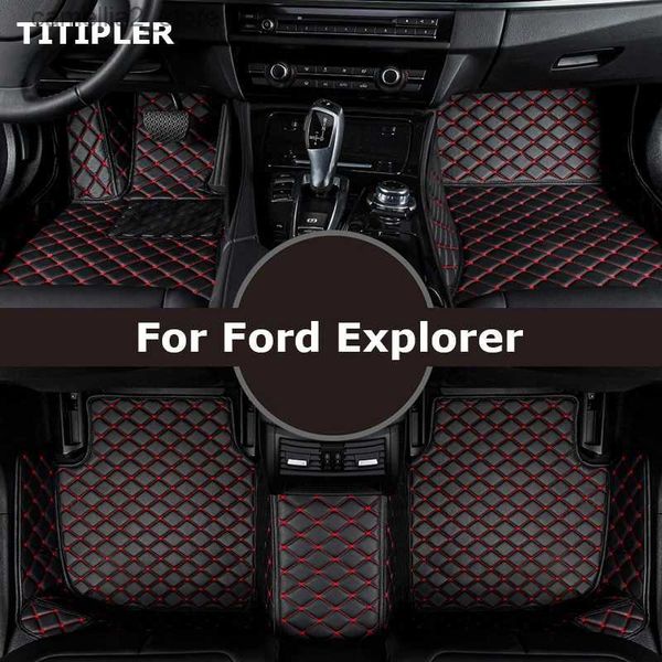 Fußmatten Teppiche TITIPLER Custom Car Fußmatten für Ford Explorer 2001-2021 Jahre Fuß Coche Zubehör Teppiche Q231012