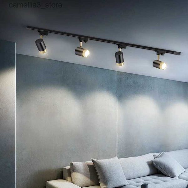 Deckenleuchten, LED-Schienenlicht-Set, GU10 COB-Scheinwerfer, ganze Aluminium-Schienenschiene, Beleuchtungskörper-Set für die Decke von Zuhause, Geschäft, Schlafzimmer, Küche Q231012