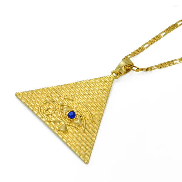 Colares Pingente Anniyo Pirâmide Egípcia Para Mulheres Homens Egípcios Olho De Horus Jóias Egito Amuleto Hieróglifos #019306