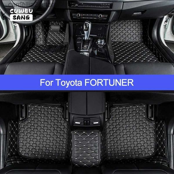 Fußmatten Teppiche CUWEUSANG Custom Car Fußmatten Für Toyota FORTUNER N15 N16 Fuß Coche Zubehör Auto Teppiche Q231012