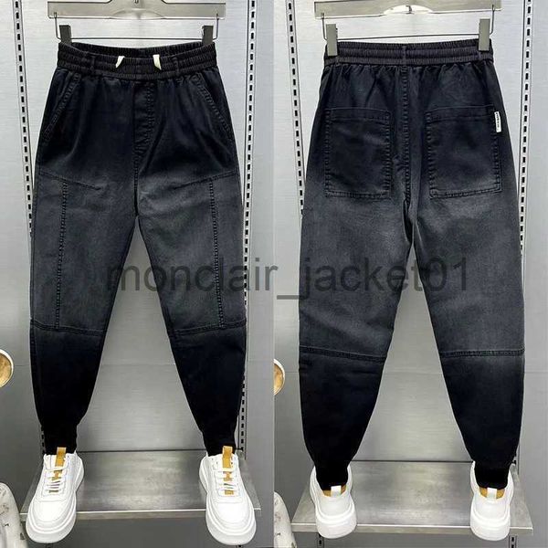 Jeans voor heren Nieuwste herfst harembroek Jeans met gradiëntkleur Koreaanse stijl mode streetwear zwarte broek Hoge kwaliteit merkkleding J231012