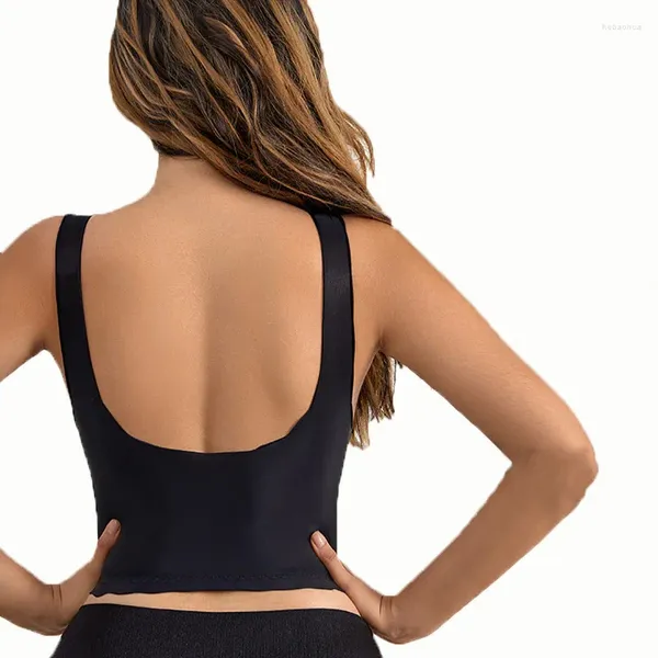 Abbigliamento da yoga Donna Reggiseni traspiranti Biancheria intima senza cuciture Seta di ghiaccio Bella schiena Gilet sportivo Reggiseno per il sonno Comfort Lingerie Fitness Top