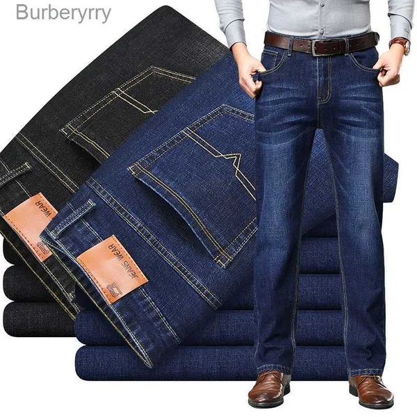 Herrenjeans 28–40 Herren Sommer dünne Hosen gerade blaue Jeans schmale lässige Arbeitshose ohne ElastizitätL231011